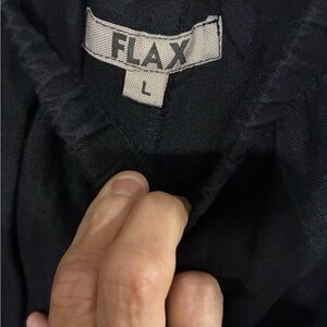 Flax Classic Black Linen Pants